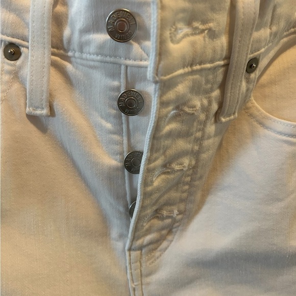 MADEWELL 10" High-Rise Skinny Jeans in Pure White: Step-Hem Edition size…26 - Picture 5 of 12